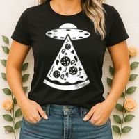 UFO Alien Pizza Women's T-Shirt thumb 2