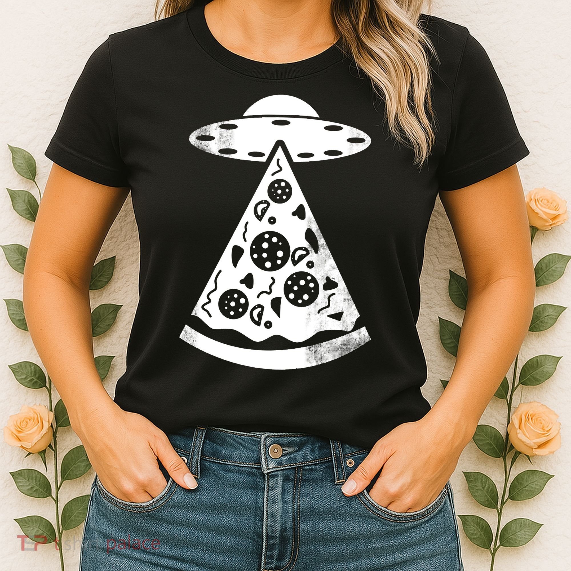 UFO Alien Pizza Women's T-Shirt