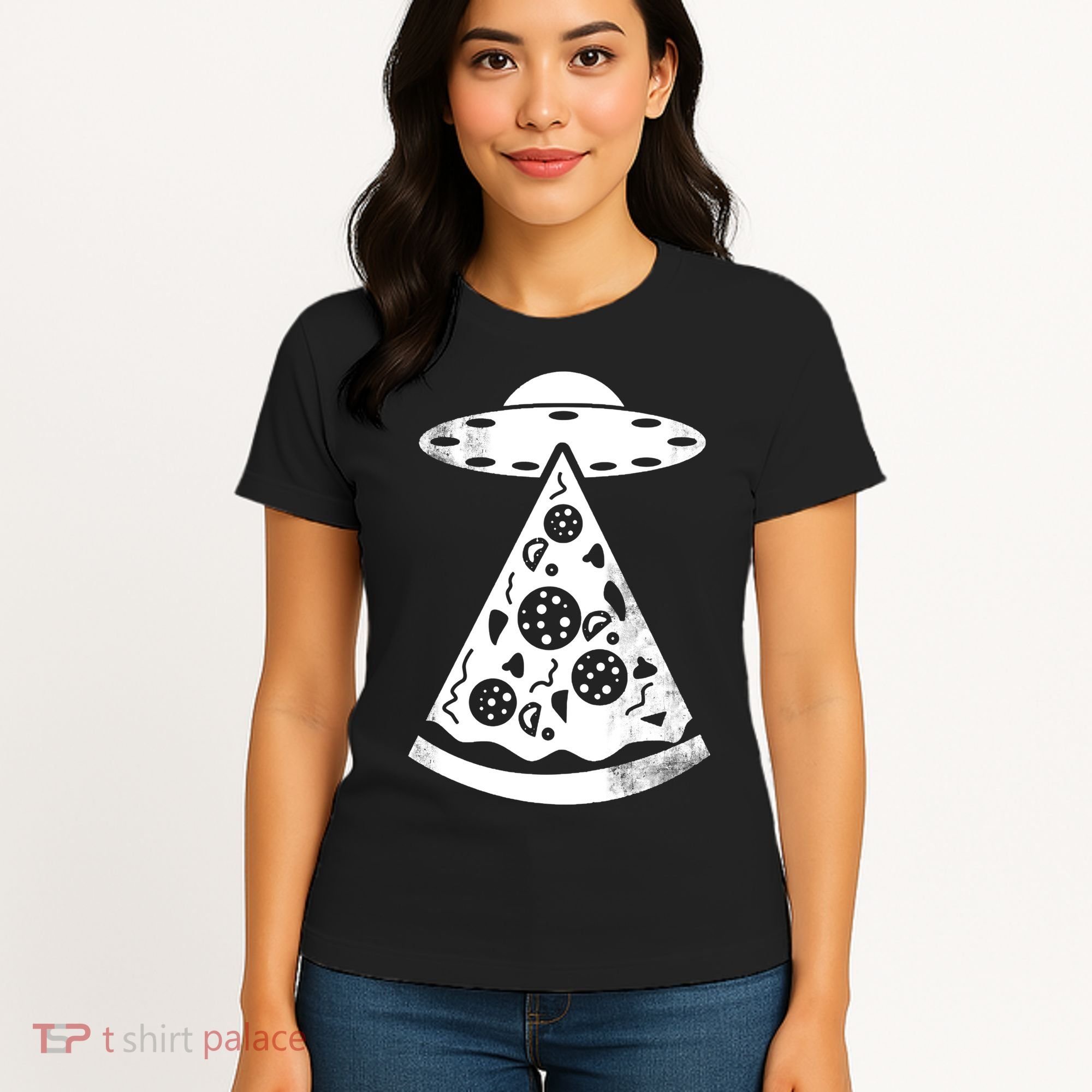 UFO Alien Pizza Women's T-Shirt