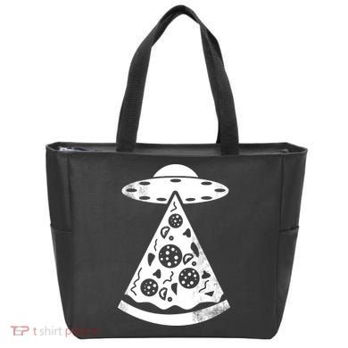 UFO Alien Pizza Tote Bag