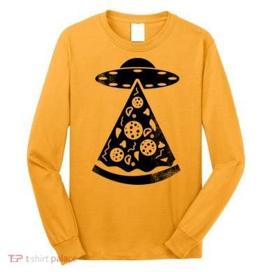 UFO Alien Pizza Long Sleeve Shirt
