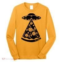 UFO Alien Pizza Long Sleeve Shirt thumb 0