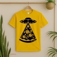 UFO Alien Pizza T-Shirt thumb 2