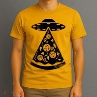 UFO Alien Pizza T-Shirt thumb 3