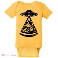 UFO Alien Pizza Baby Bodysuit thumb 0