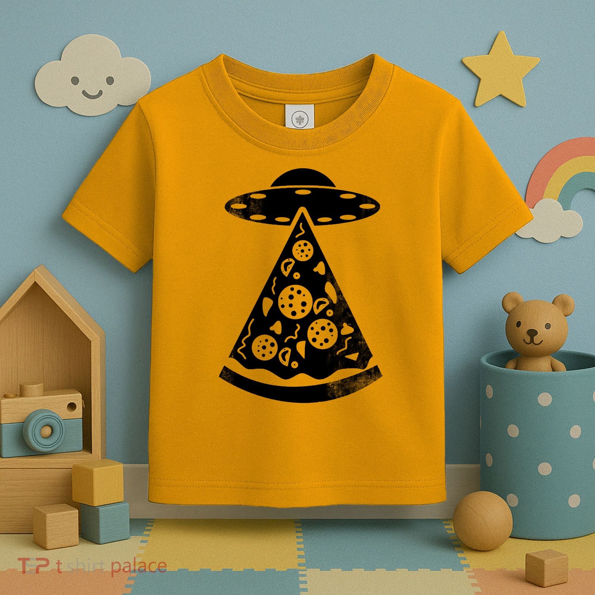 UFO Alien Pizza Toddler T-Shirt