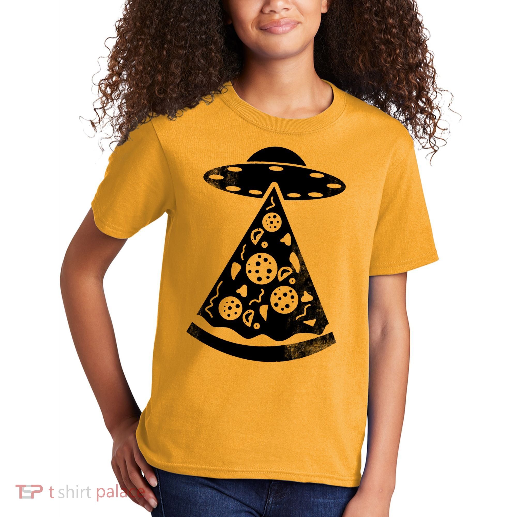 UFO Alien Pizza Kids T-Shirt