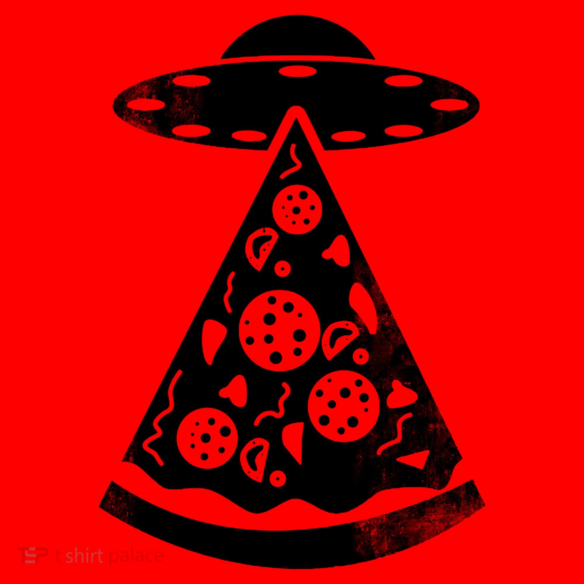 UFO Alien Pizza Santa Hat