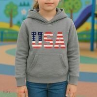 Usa American Pride Festive Kids Hoodie thumb 3