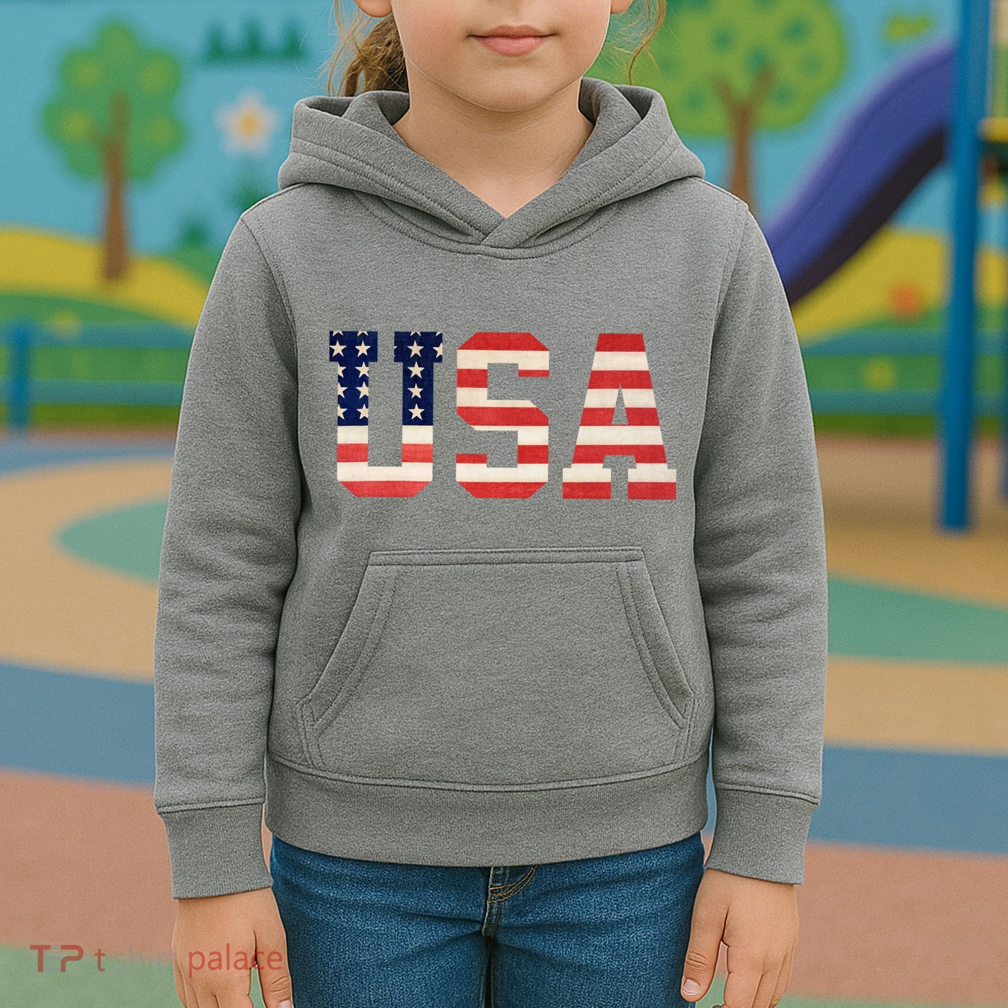 Usa American Pride Festive Kids Hoodie