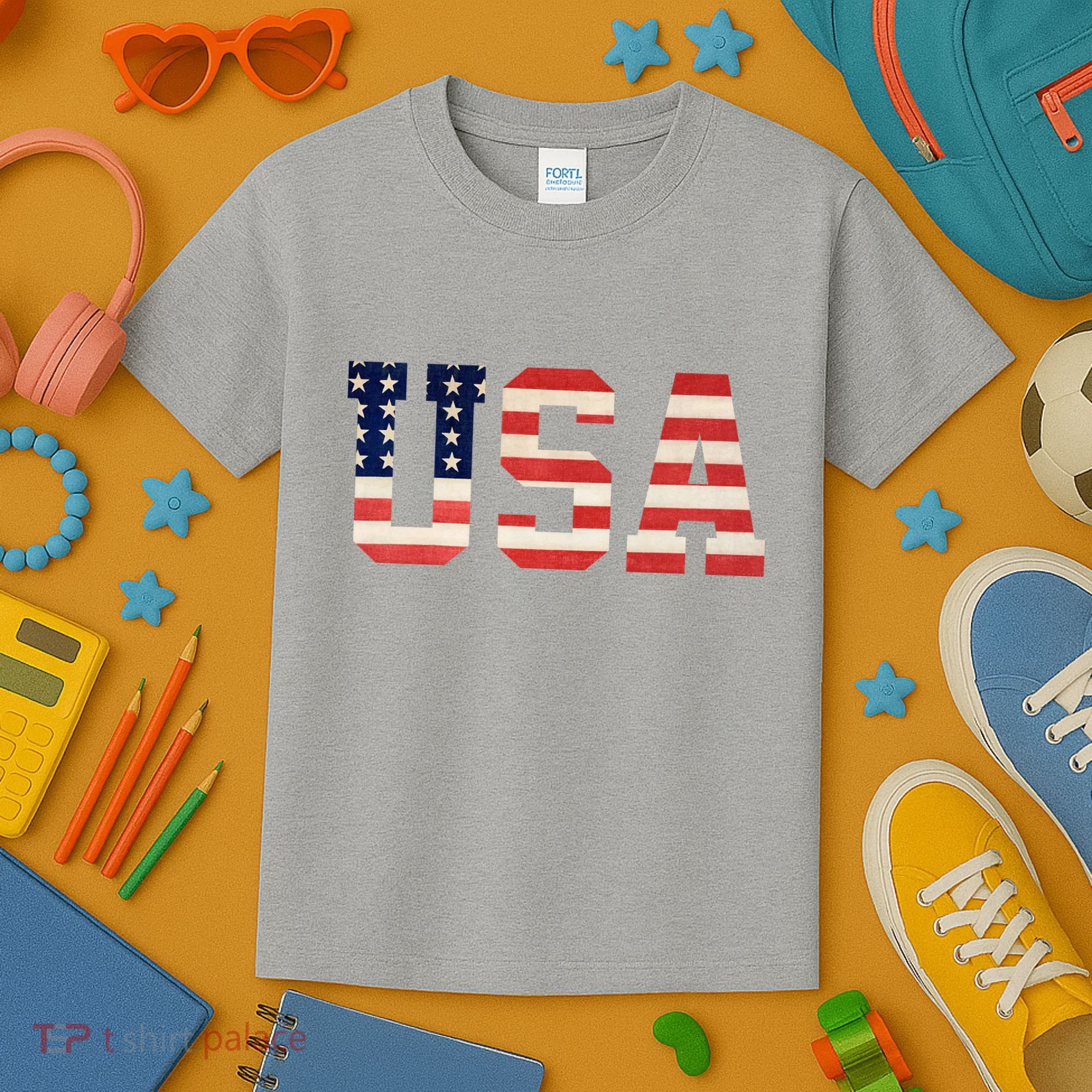 Usa American Pride Festive Kids T-Shirt
