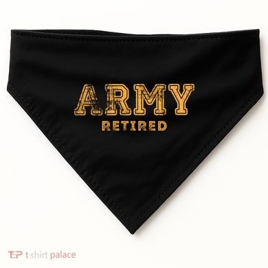 Army Retired Retirement Gift USA-Made Doggie Bandana