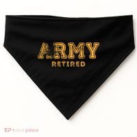 Army Retired Retirement Gift USA-Made Doggie Bandana thumb 0