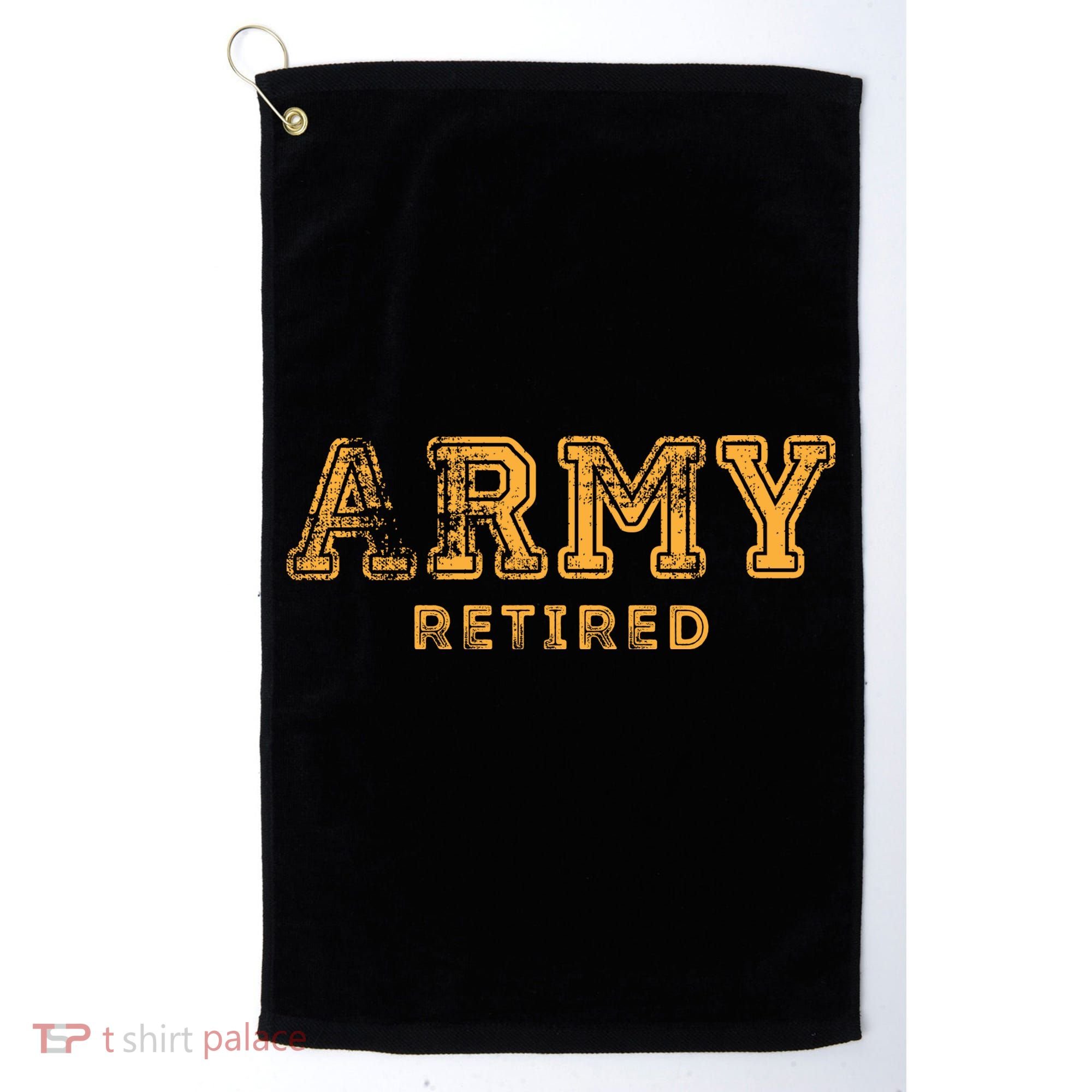 Army Retired Retirement Gift Golf Towel