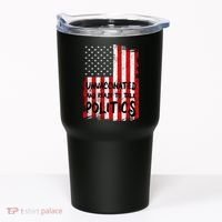 Unvaccinated And Ready To Talk Politics Funny US Flag Tumbler thumb 0