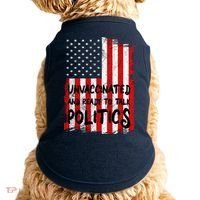 Unvaccinated And Ready To Talk Politics Funny US Flag Doggie Tank thumb 0