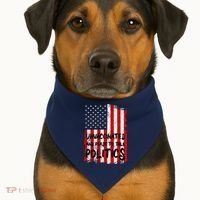 Unvaccinated And Ready To Talk Politics Funny US Flag USA-Made Doggie Bandana thumb 1