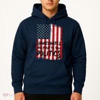 Unvaccinated And Ready To Talk Politics Funny US Flag Hoodie thumb 2
