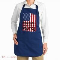 Unvaccinated And Ready To Talk Politics Funny US Flag Apron thumb 2