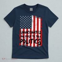 Unvaccinated And Ready To Talk Politics Funny US Flag T-Shirt thumb 5