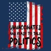 Unvaccinated And Ready To Talk Politics Funny US Flag Women's Hoodie thumb 2