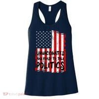 Unvaccinated And Ready To Talk Politics Funny US Flag Women's Tank Top thumb 0