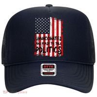Unvaccinated And Ready To Talk Politics Funny US Flag Hat thumb 0