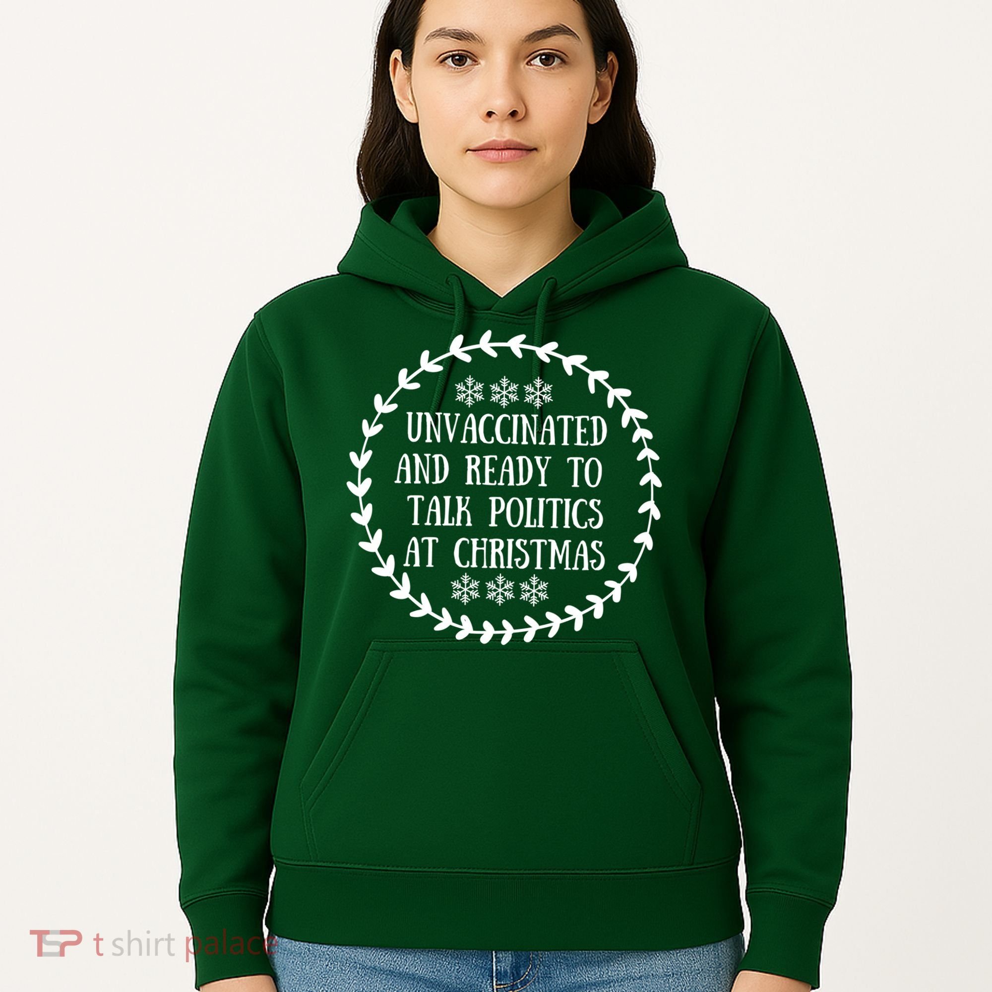 Unvaccinated And Ready To Talk Politics Christmas Hoodie