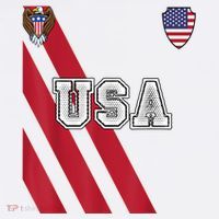 Usa America Soccer Jersey Red Blue Football Usa 2026 T-Shirt thumb 7