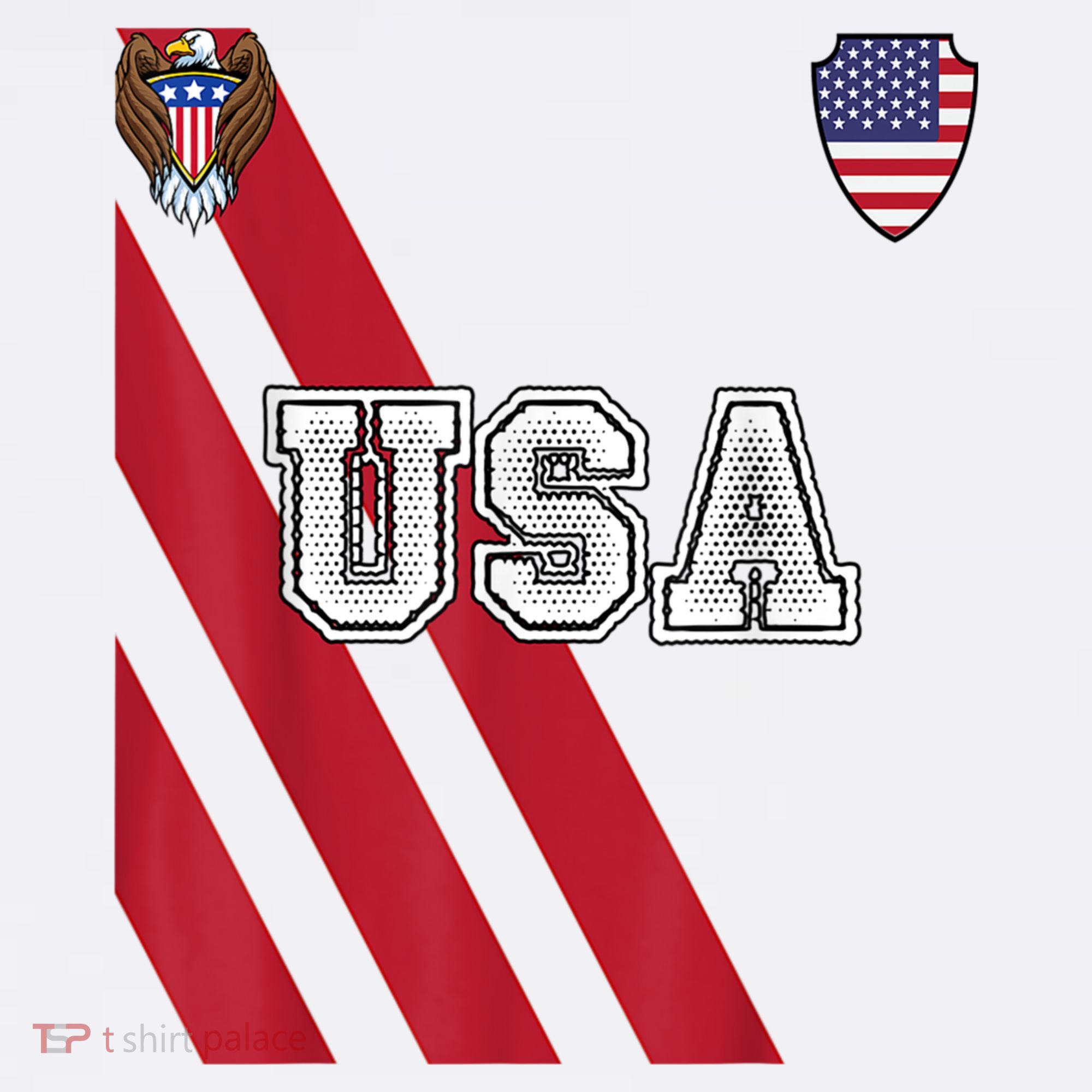 Usa America Soccer Jersey Red Blue Football Usa 2026 T-Shirt