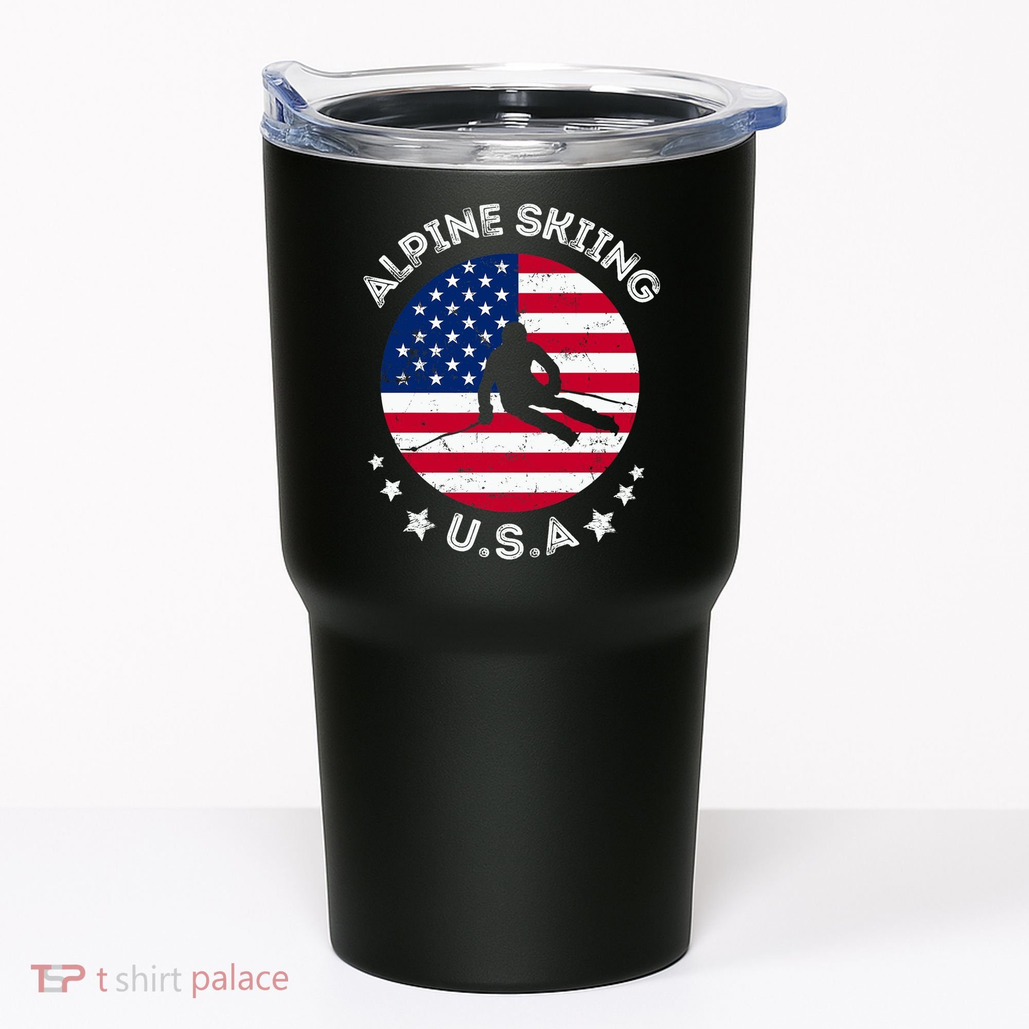 US Alpine Skiing Team Retro Support USA Downhill Skiing Team Tumbler