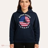 US Alpine Skiing Team Retro Support USA Downhill Skiing Team Hoodie thumb 5