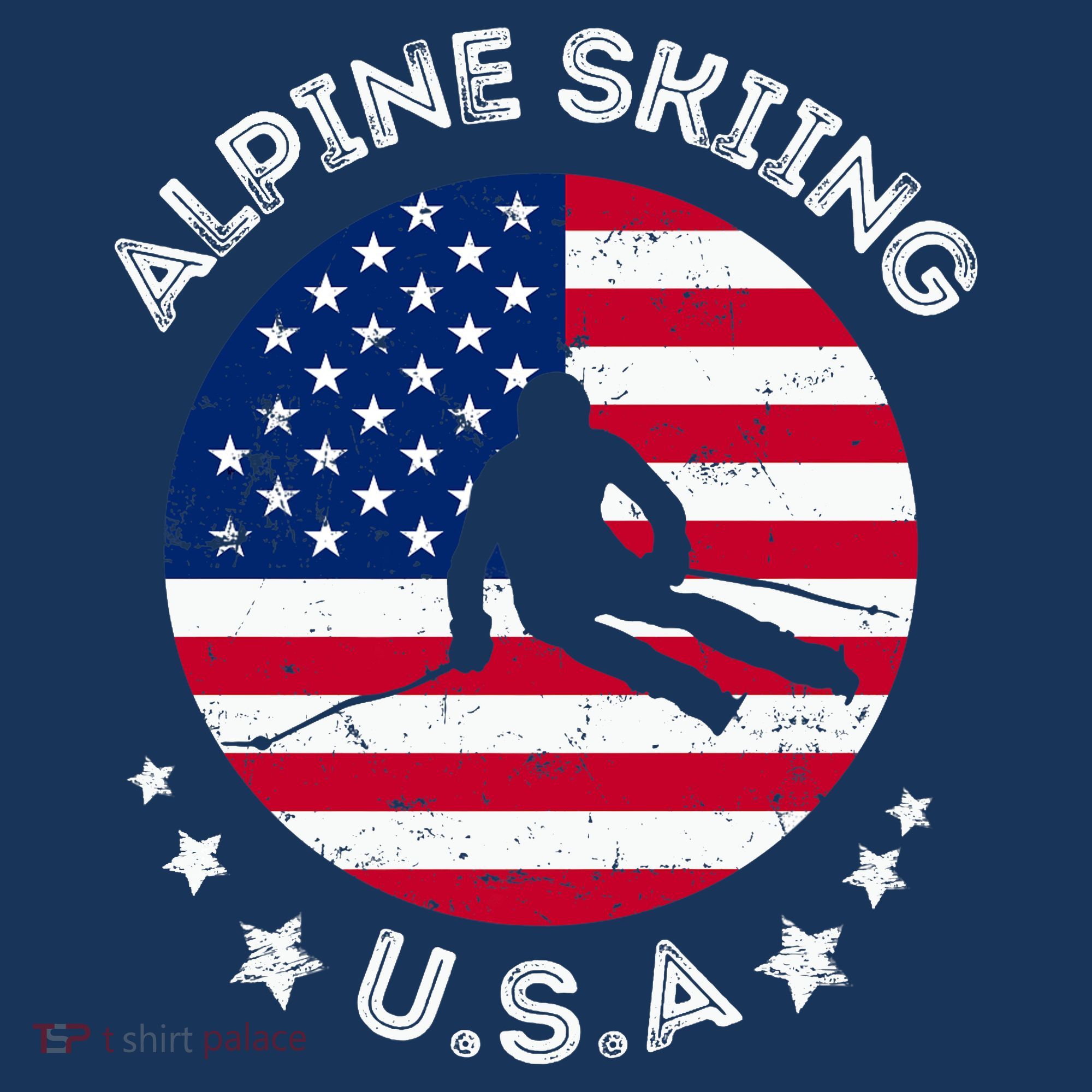 US Alpine Skiing Team Retro Support USA Downhill Skiing Team Women's Hoodie
