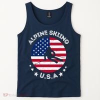US Alpine Skiing Team Retro Support USA Downhill Skiing Team Tank Top thumb 2