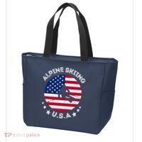 US Alpine Skiing Team Retro Support USA Downhill Skiing Team Tote Bag thumb 3