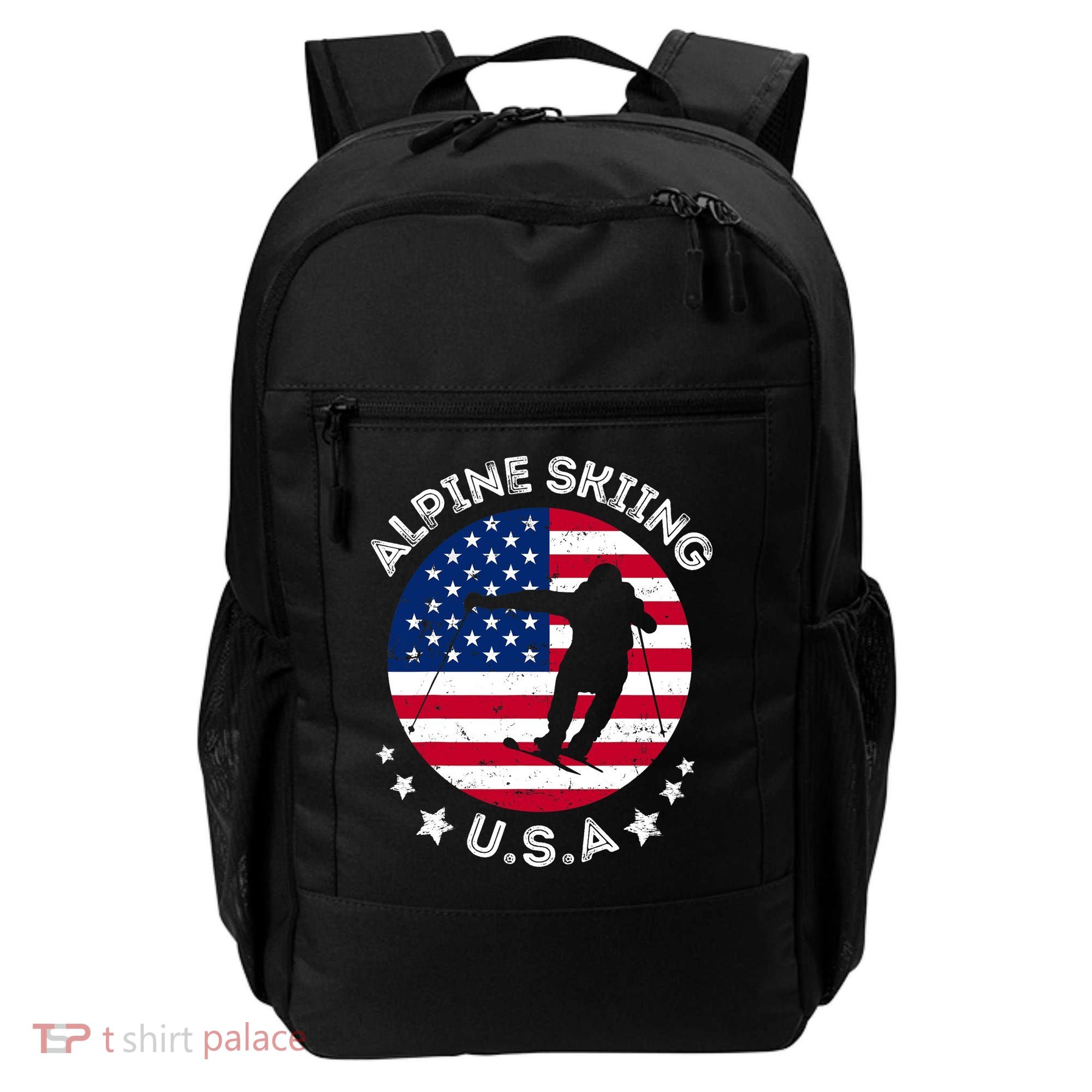 USA Alpine Skiing Team Retro Support USA Downhill Skiing Backpack