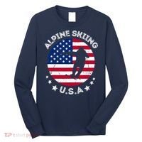 USA Alpine Skiing Team Retro Support USA Downhill Skiing Long Sleeve Shirt thumb 0