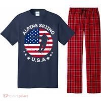 USA Alpine Skiing Team Retro Support USA Downhill Skiing Pajama Set thumb 0