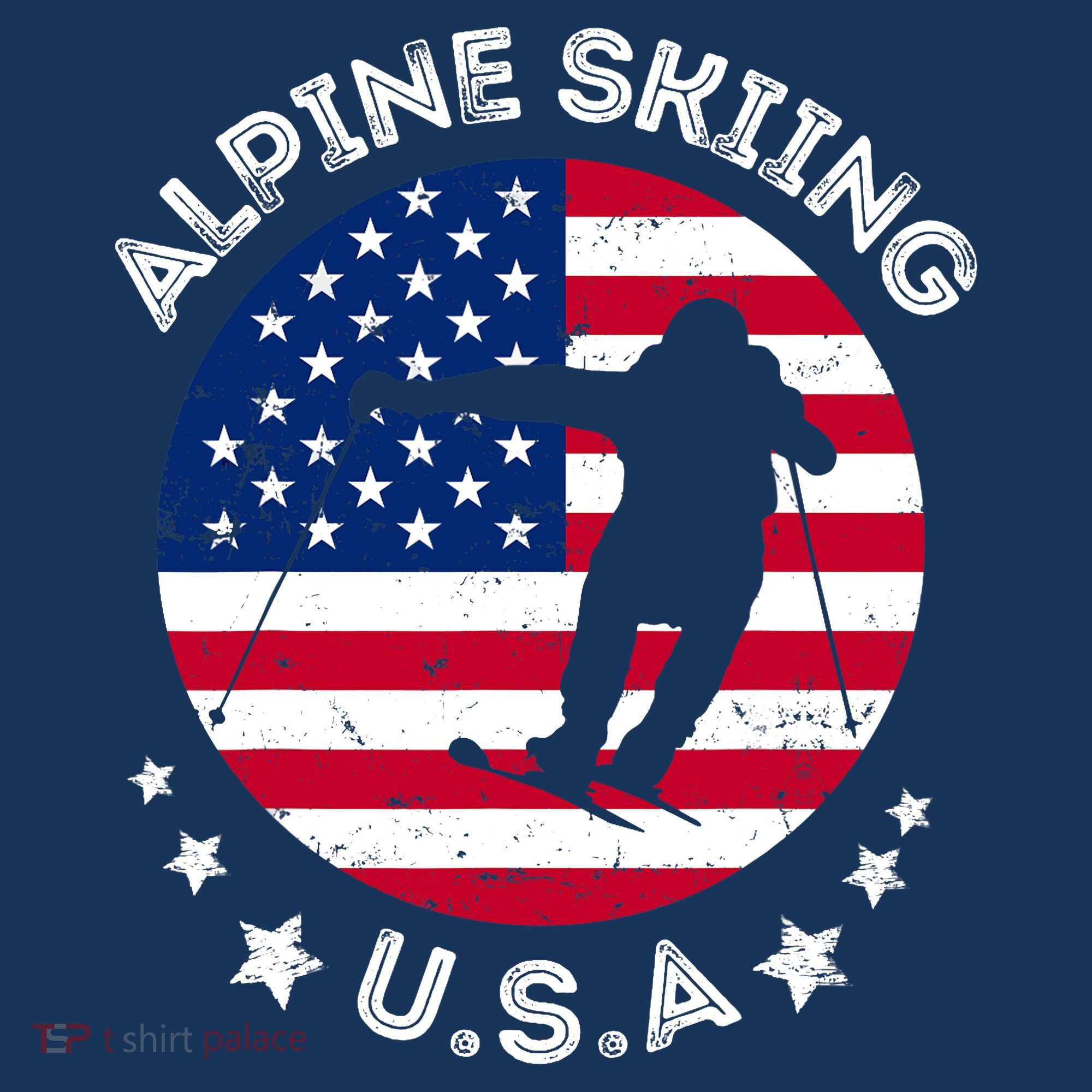USA Alpine Skiing Team Retro Support USA Downhill Skiing Women's Tank Top