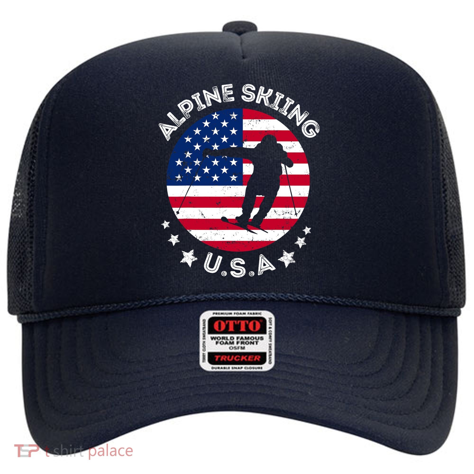 USA Alpine Skiing Team Retro Support USA Downhill Skiing Hat
