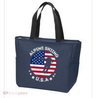 USA Alpine Skiing Team Retro Support USA Downhill Skiing Tote Bag thumb 3