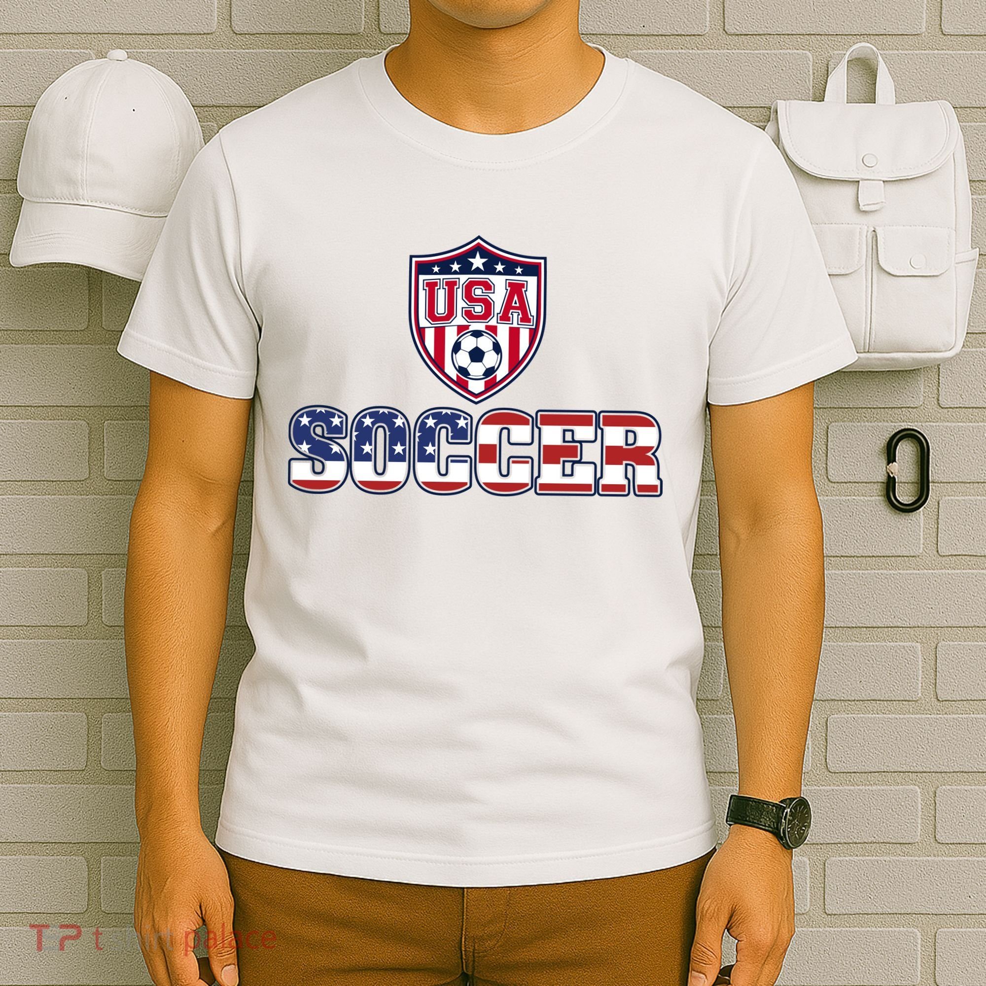 USA American Soccer Graphic For Fans T-Shirt