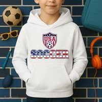 USA American Soccer Graphic For Fans Kids Hoodie thumb 2