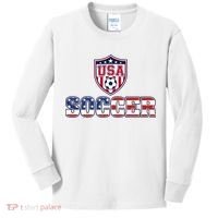 USA American Soccer Graphic For Fans Kids Long Sleeve Shirt thumb 0