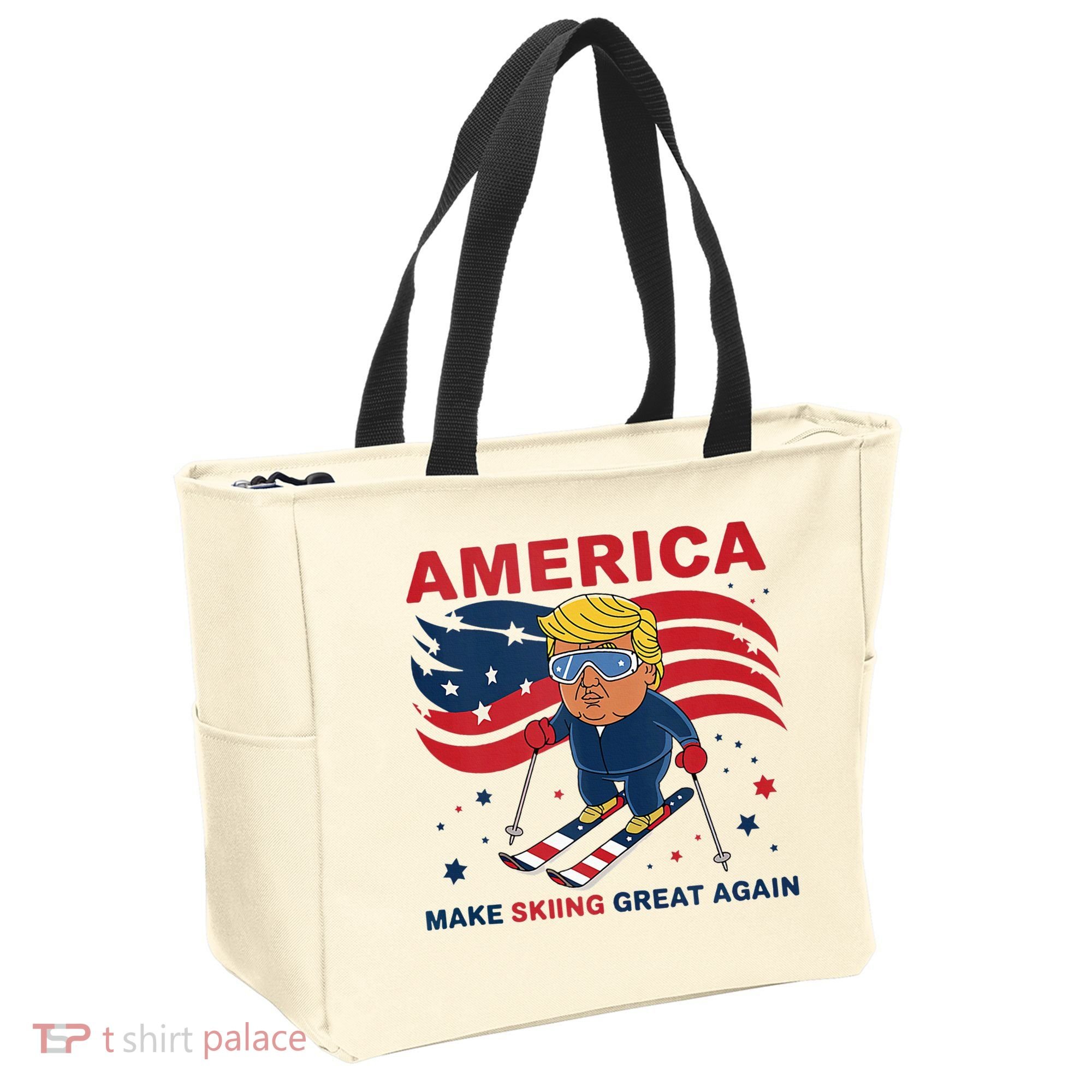 Usa Apres Ski Make Skiing Great Again Donald Trump Tote Bag