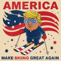 Usa Apres Ski Make Skiing Great Again Donald Trump Tote Bag thumb 4