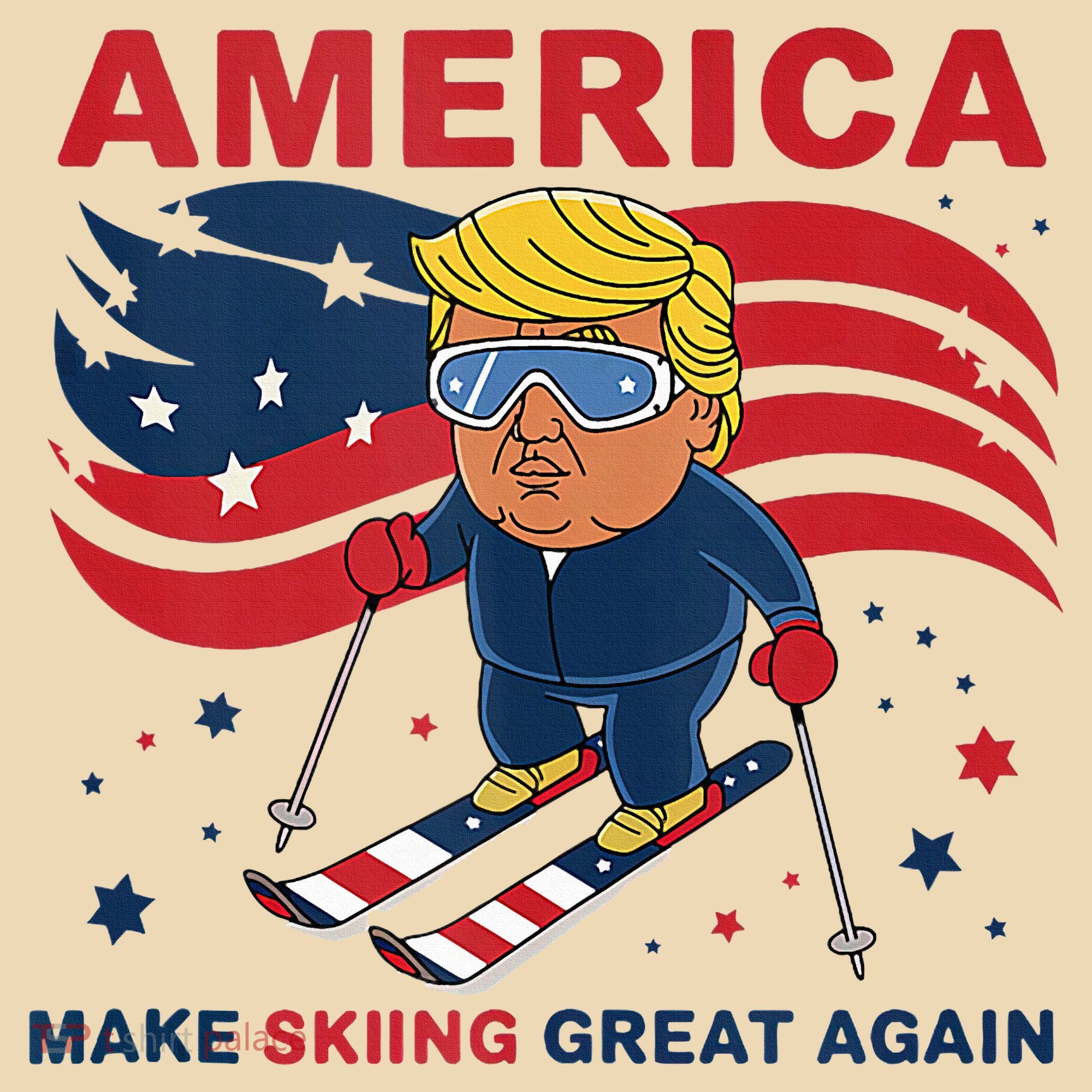 Usa Apres Ski Make Skiing Great Again Donald Trump Tote Bag