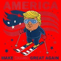 Usa Apres Ski Make Skiing Great Again Donald Trump Santa Hat thumb 1