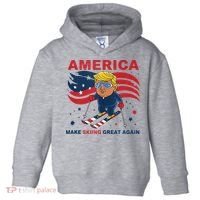Usa Apres Ski Make Skiing Great Again Donald Trump Toddler Hoodie thumb 0