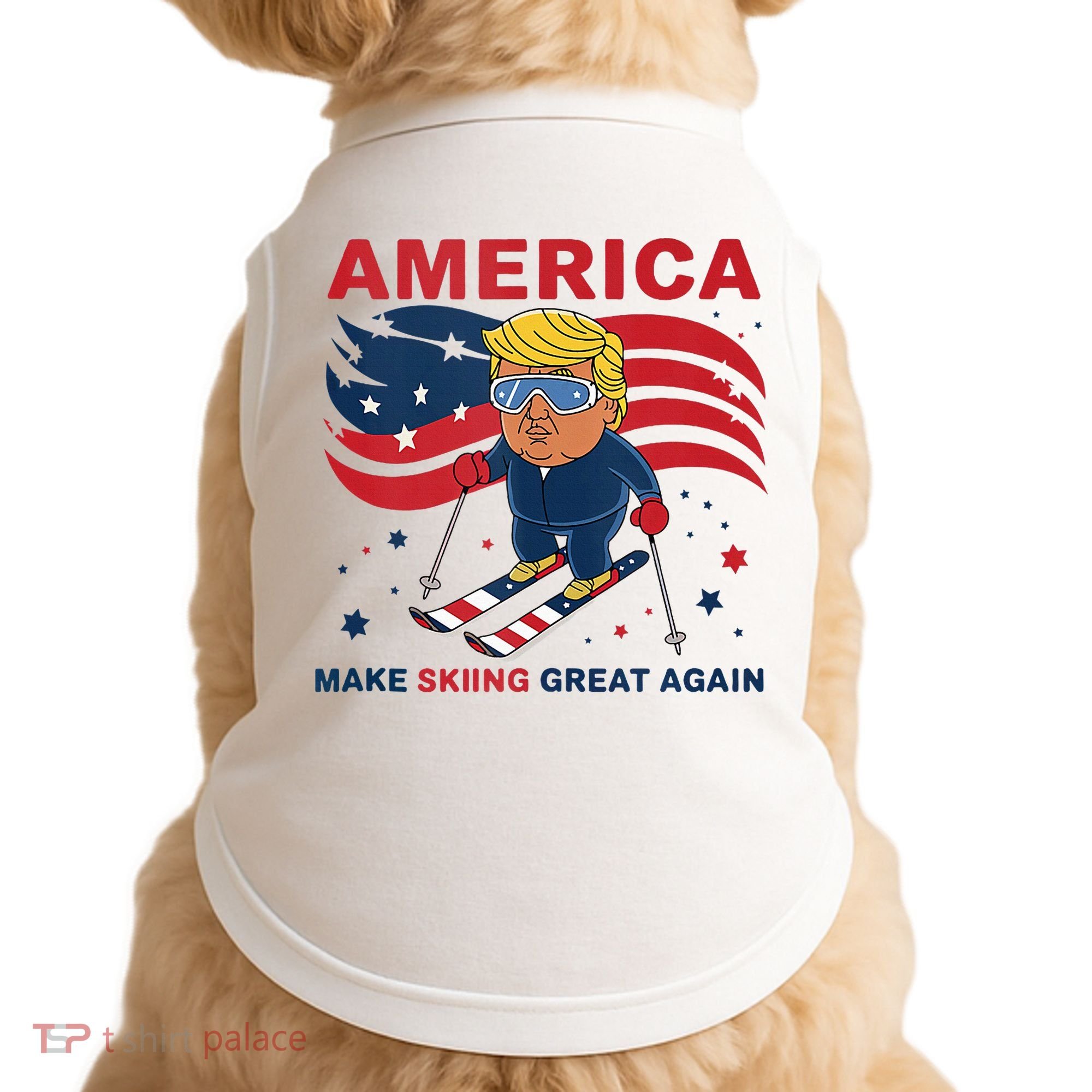 Usa Apres Ski Make Skiing Great Again Donald Trump Doggie Tank